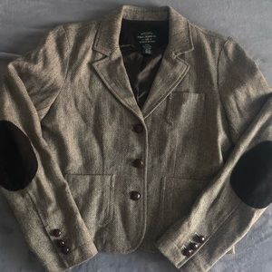 Ralph Lauren cropped herringbone blazer